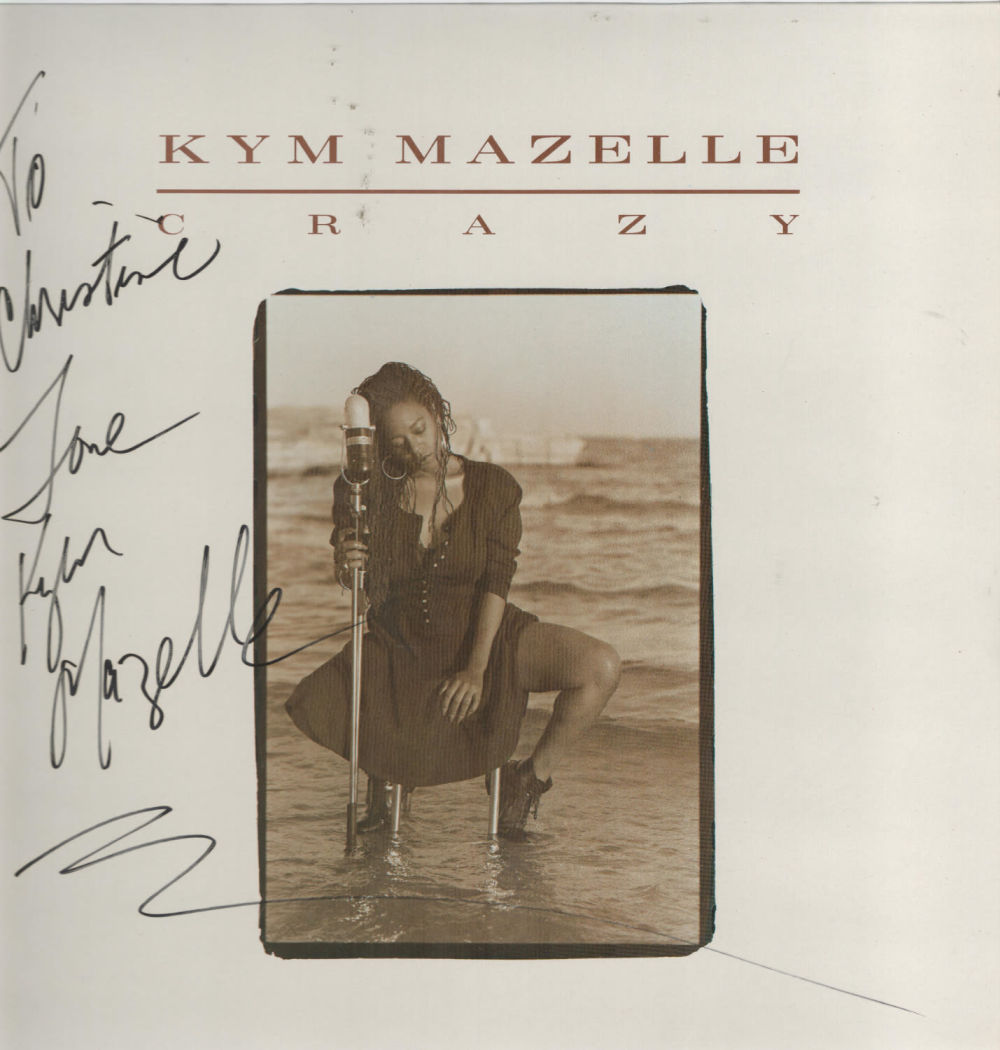 Lot 374: Kym Mazelle Crazy signed and dedicated LP. Dedicated...