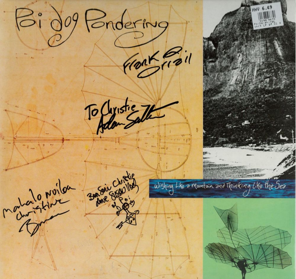 Lot 378: Poi Dog Pondering multi signed and dedicated LP....