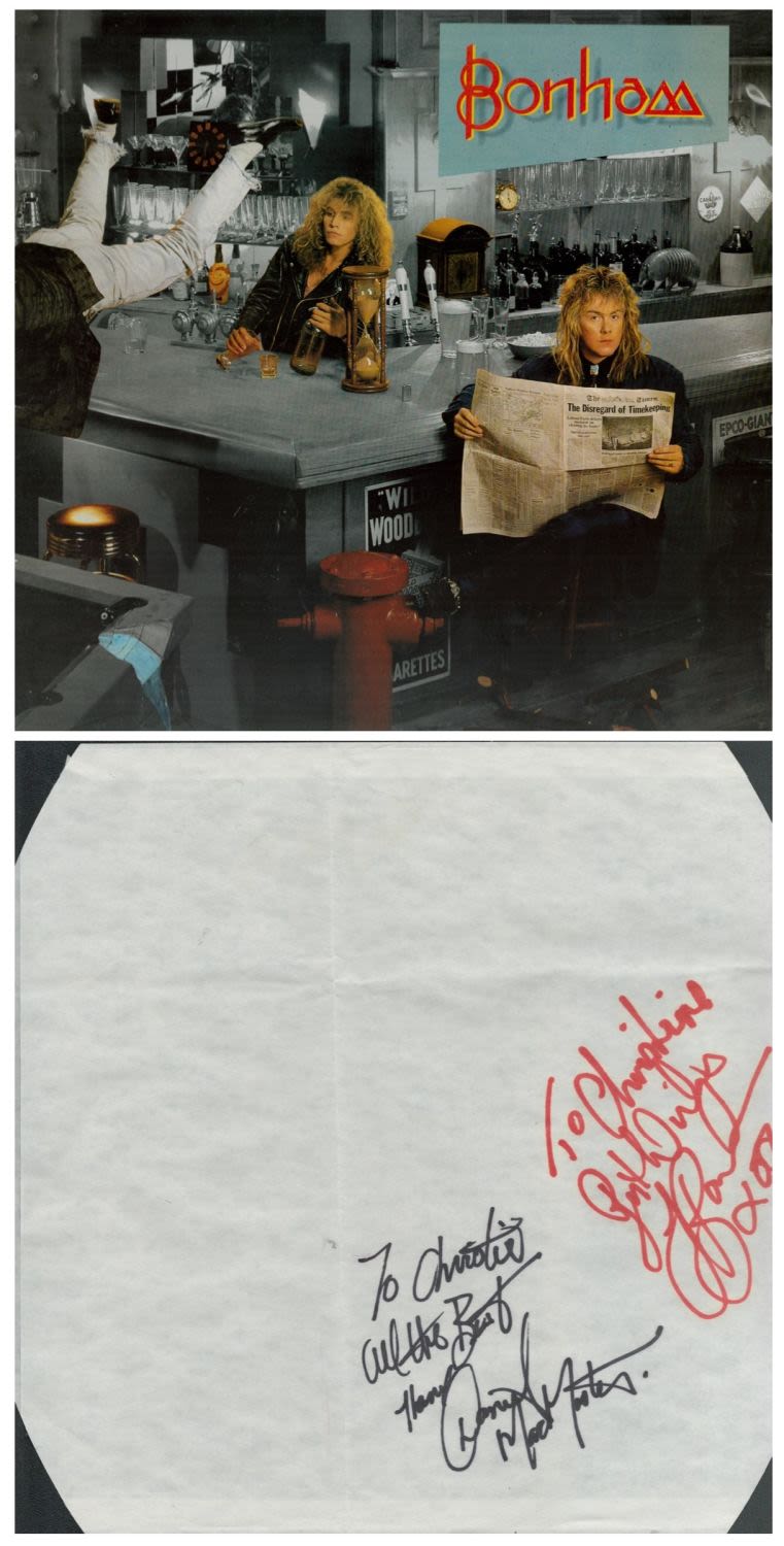 Lot 380: Jason Bonham and Daniel MacMaster Bonham signed and...