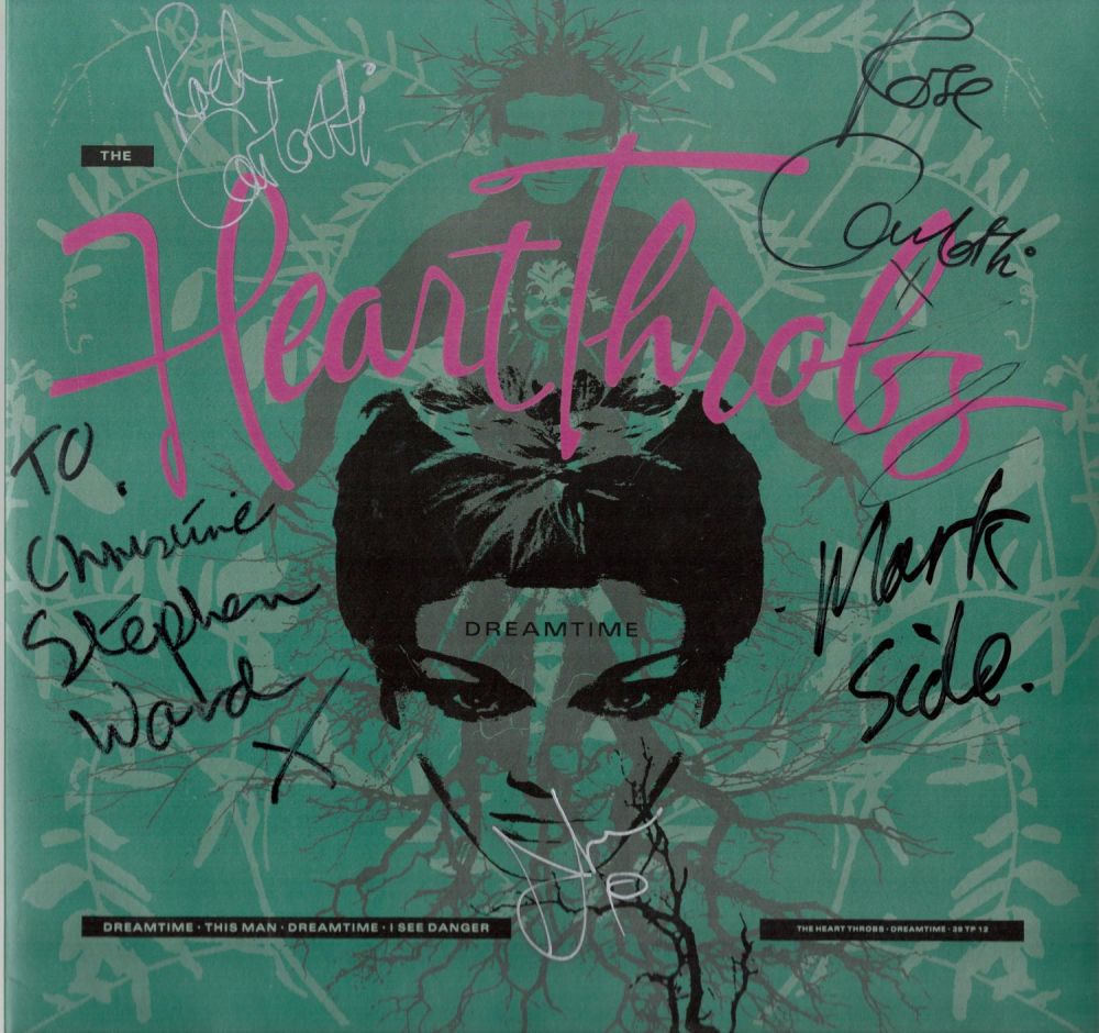 Lot 381: The Heart Throbs multi signed and dedicated LP....