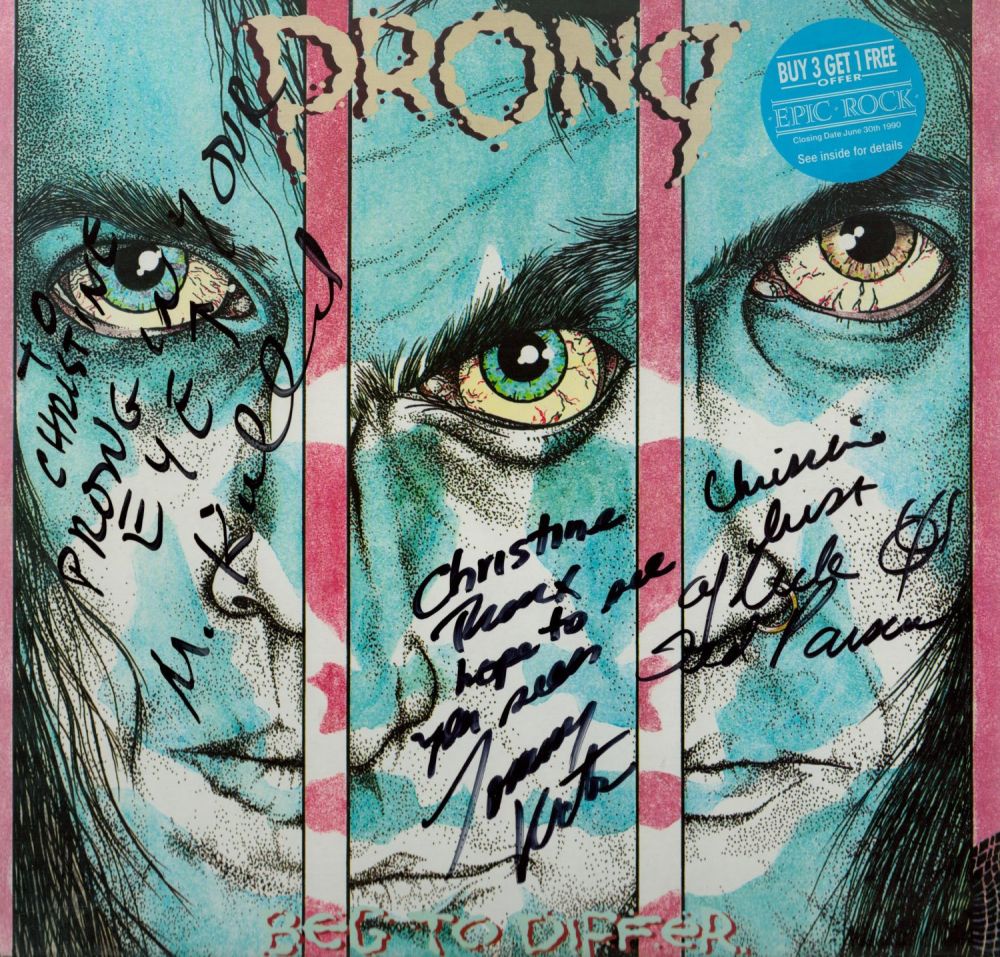 Lot 396: Prong Beg To Differ multi signed and dedicated...