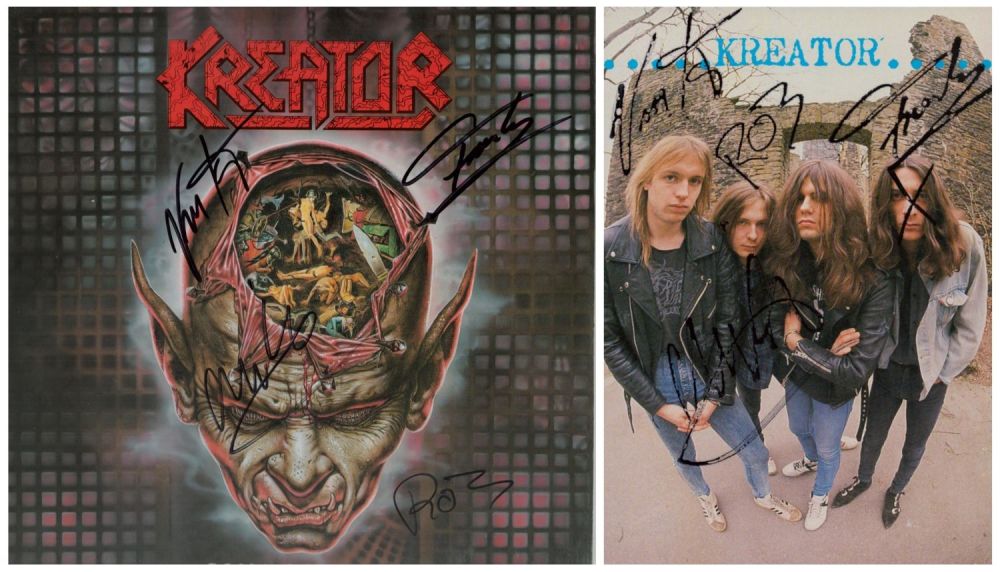 Lot 397: Kreator Coma Of Souls multi signed LP. Signed...