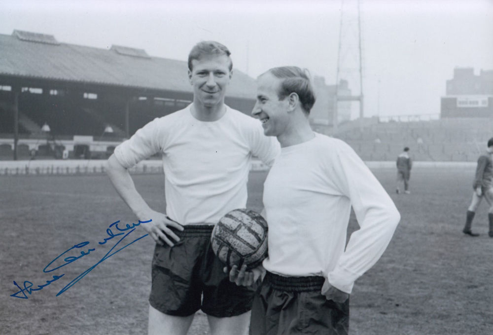 Lot 403: Autographed Jack Charlton 12 X 8 Photo: B/W,...