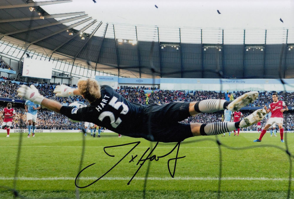 Lot 412: Autographed Joe Hart 12 X 8 Photo: Col,...