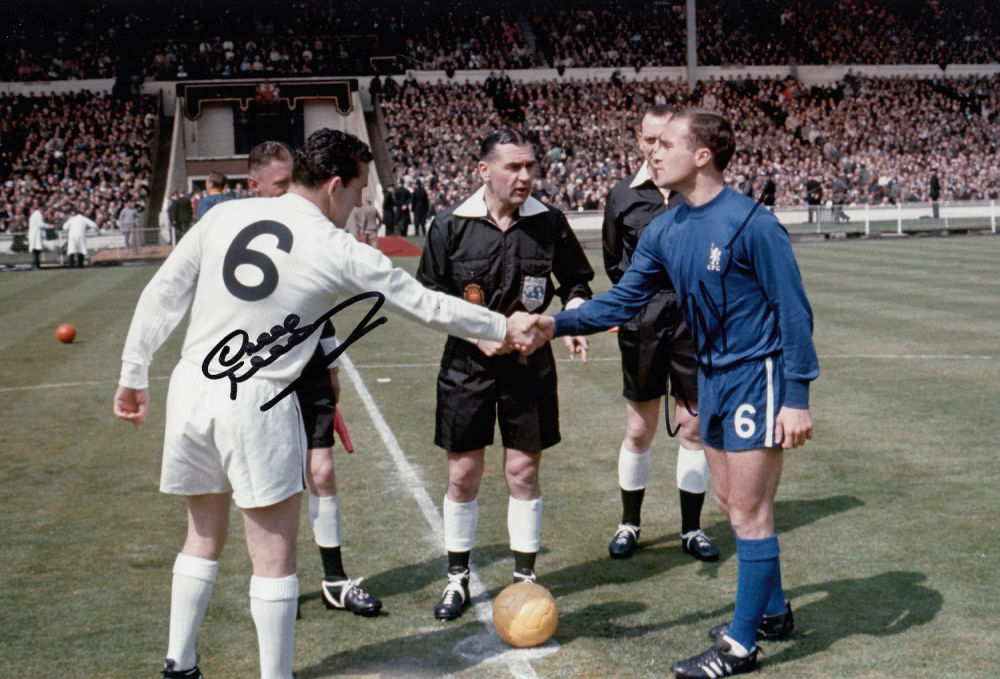 Lot 429: Autographed Dave Mackay / Ron Harris 12 X...