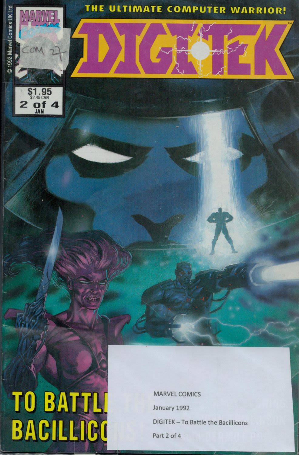 Lot 434: Marvel Comic Digitek To Battle The Bacillicons January...