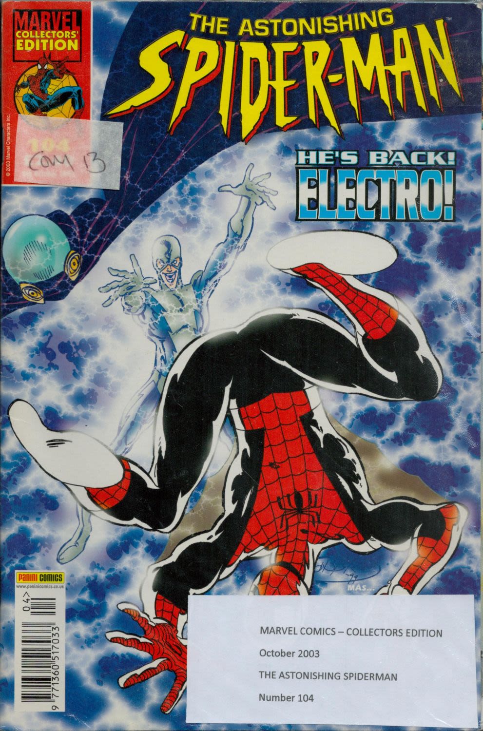 Lot 440: Marvel Comic The Astonishing Spiderman Collector's Edition October...