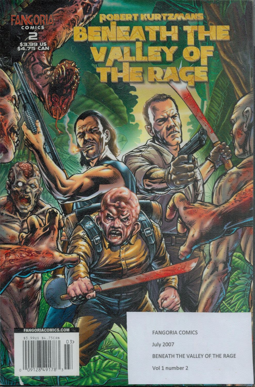 Lot 458: Fangoria Comic Beneath the Valley of the Rage...