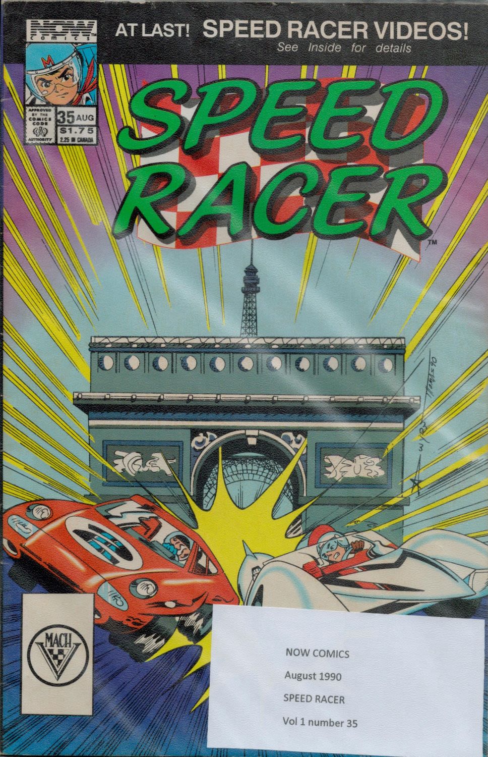 Lot 469: Now Comics Speed Racer August 1990 Volume 1...