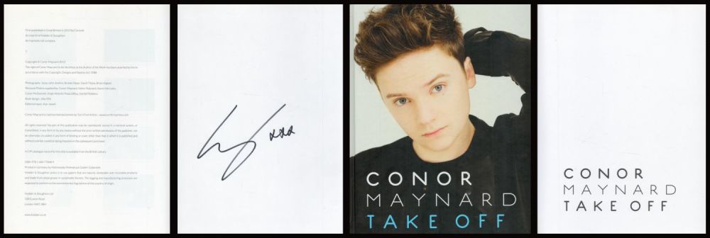 Lot 479: Singer Conor Maynard 1st Edition signed hardback book...