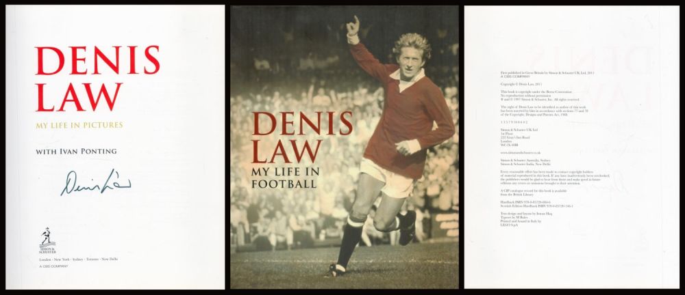 Lot 480: Football Denis Law signed 1st Edition Hardback book...
