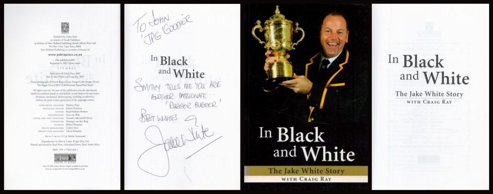 Lot 484: Rugby Jake White Signed 1st Edition, 3rd Impression...