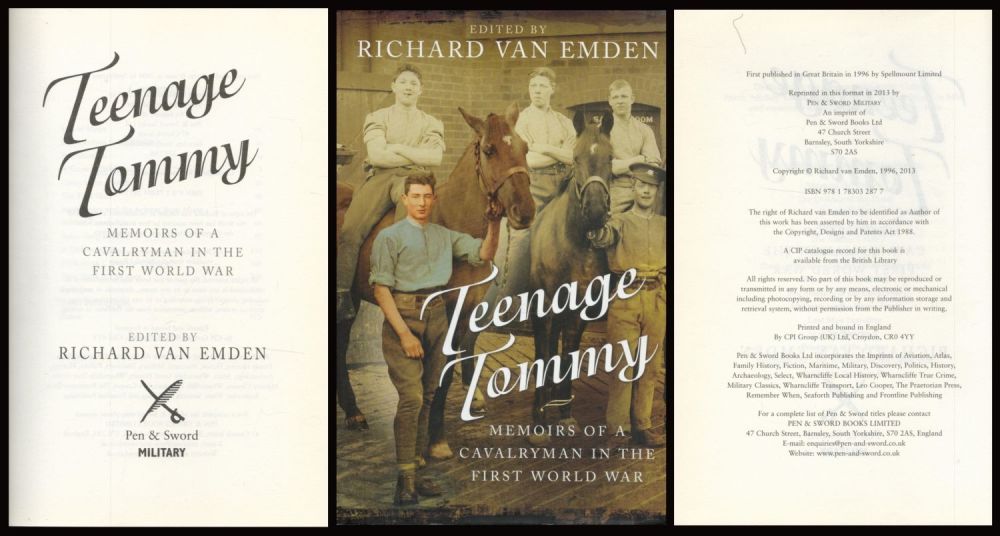 Lot 486: Teenage Tommy Hardback Book by Richard Van Emden....