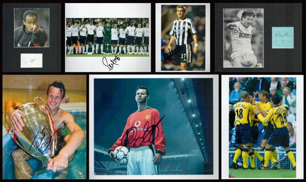 Lot 493: Football Collection of 7 Signed Photos and Mounts....
