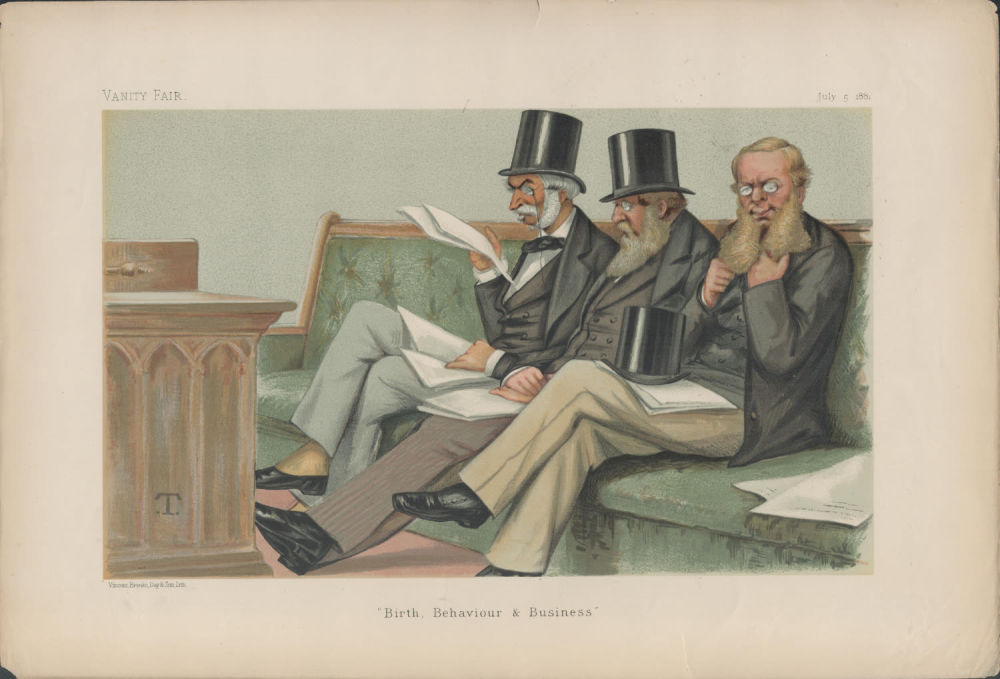 Lot 501: Vanity Fair Print. Titled Birth Behaviour and business....