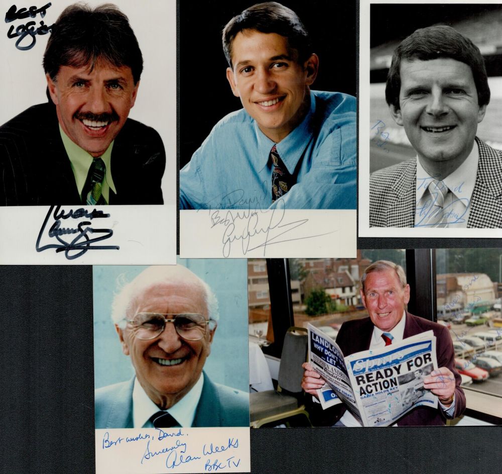 Lot 52: Football commentators - a collection of signed postcards...