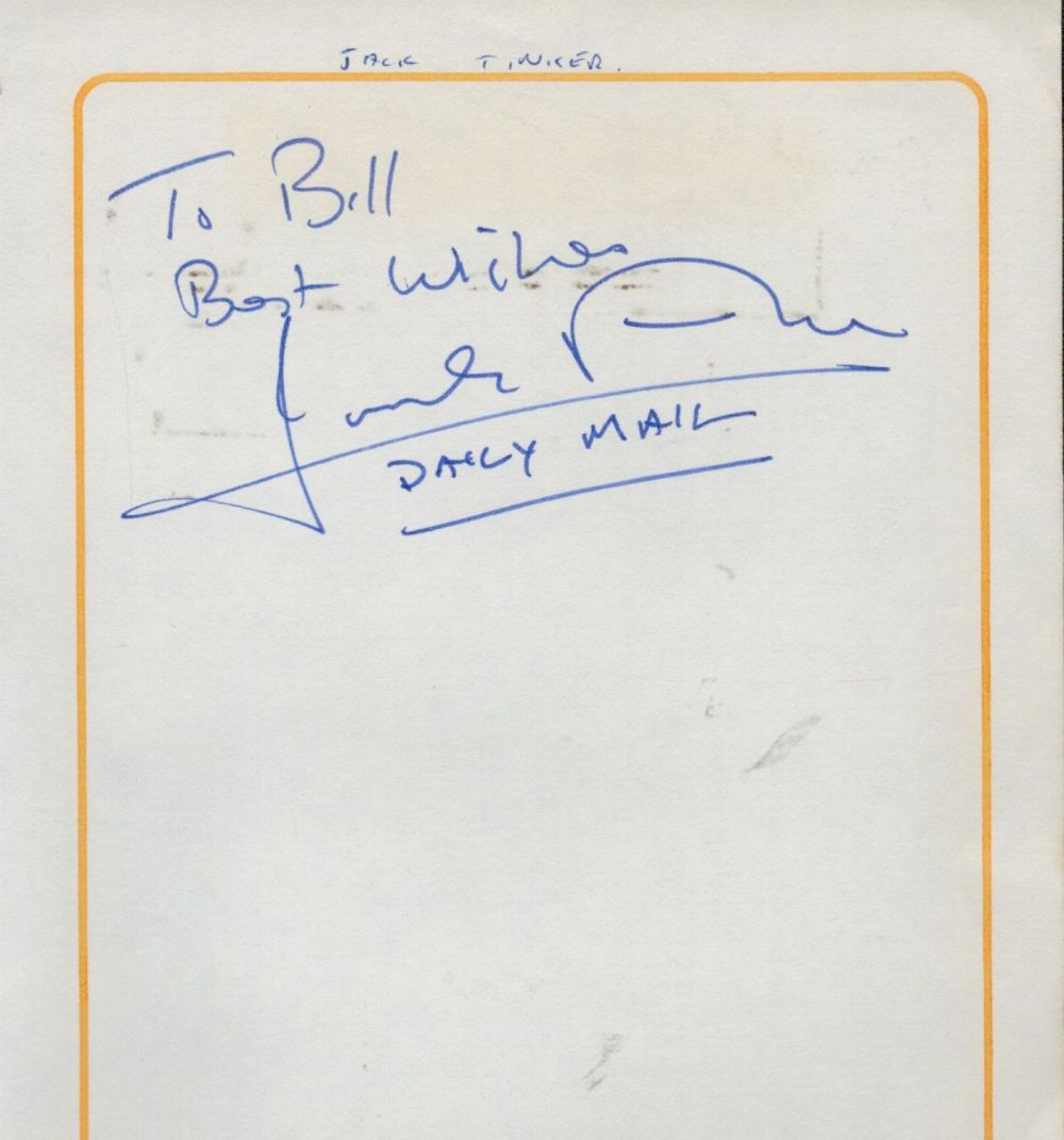 Lot 95: George Sewell - signed album page, a large...