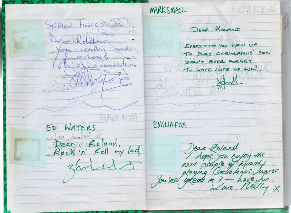 Lot 159: Coriolanus 1999/ 2000 production multi-signed book by actors...