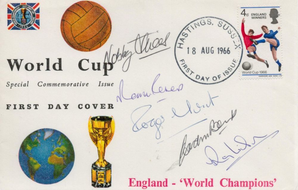 Lot 165: Superb World Cup Special First Day Cover Signed...