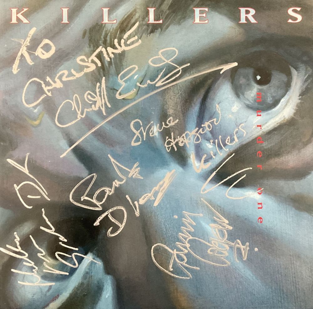 Lot 196: Killers multi signed Murder One album cover includes...
