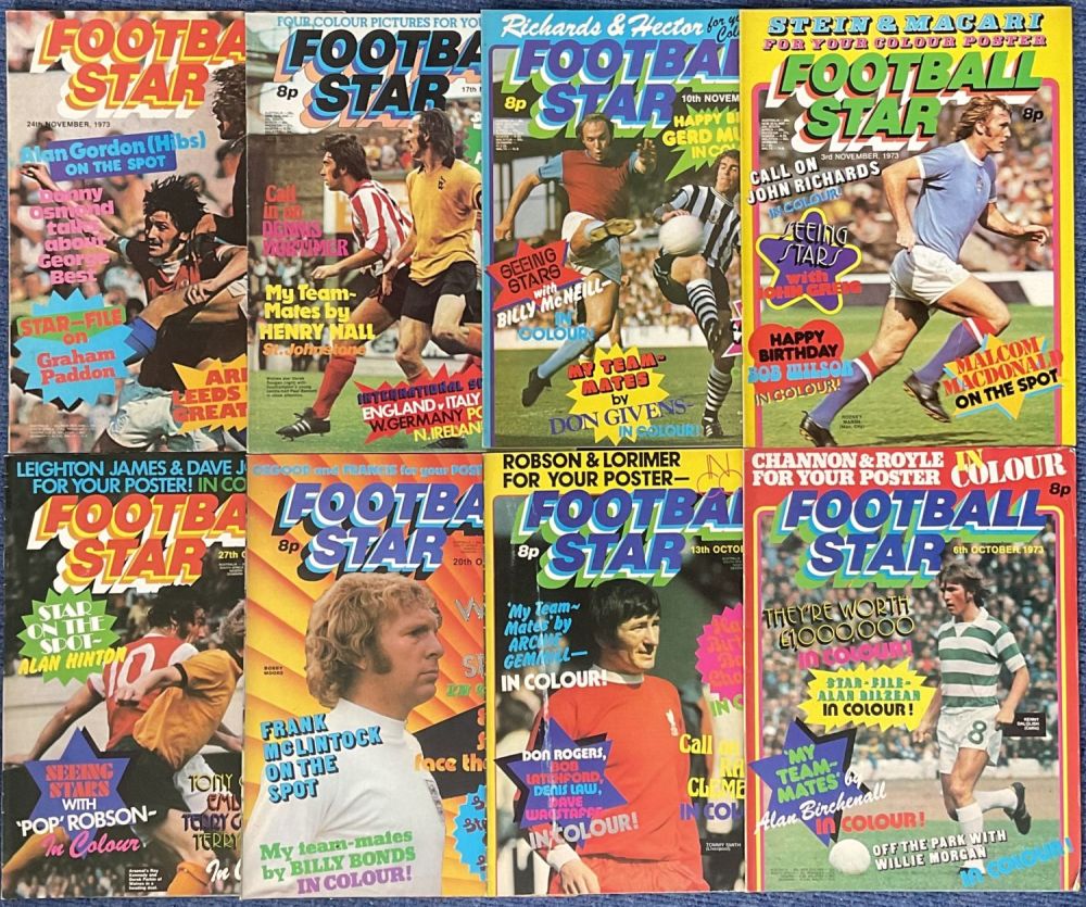 Lot 226: Football Star vintage magazine collection 7 editions dating...