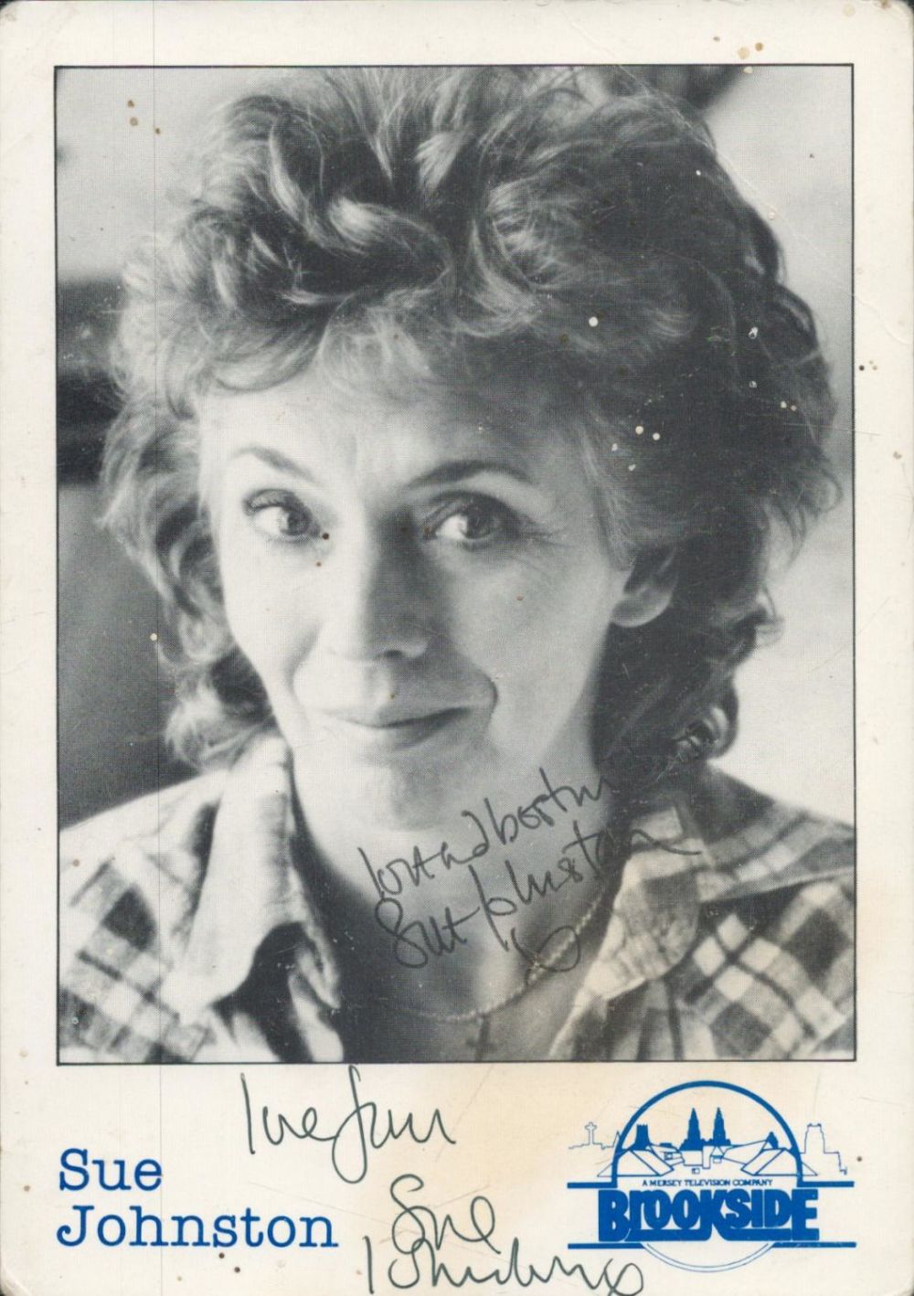 Lot 244: Sue Johnston Actress Signed Vintage Brookside Promo Photo....