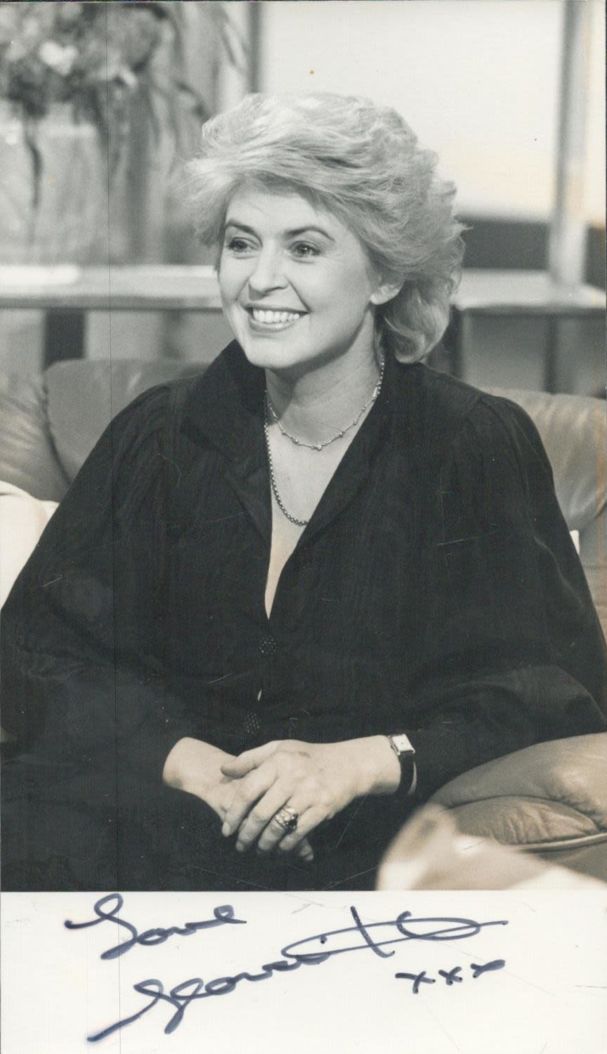 Lot 252: Gloria Hunniford Presenter Signed Vintage Photo. Good condition....