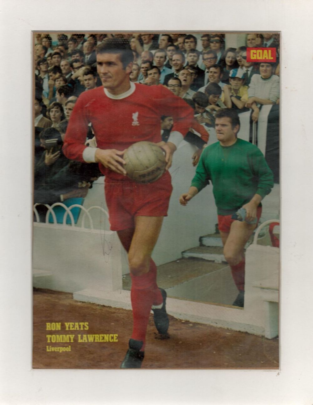 Lot 269: Ron Yeats Signed Vintage Liverpool 11x14 Mounted Picture....