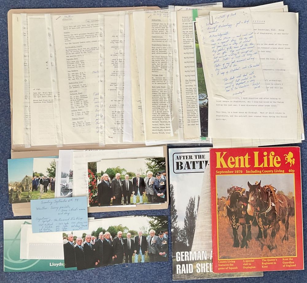 Lot 324: Military. Collection of Information Relating to Staplehurst ALG,...