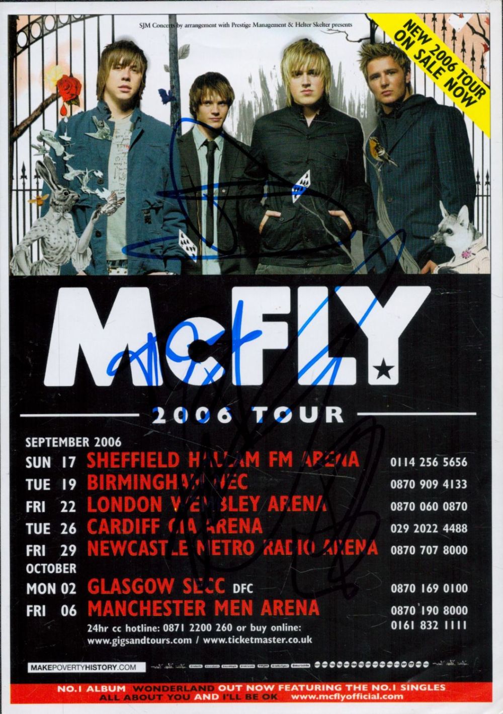Lot 512: McFly signed tour flyer. Good condition. All autographs...