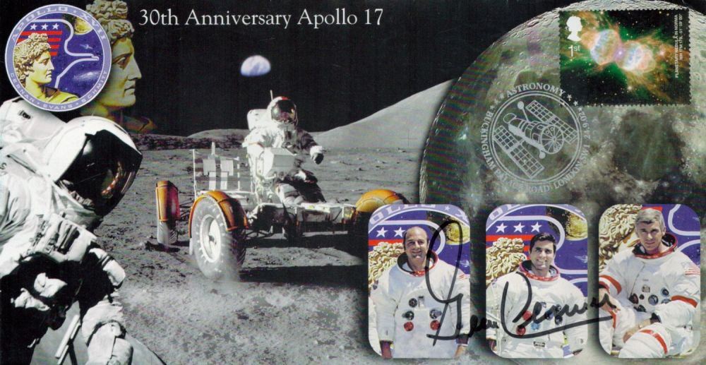 Lot 538: Apollo 17 moonwalker Gene Cernan signed Space cover...