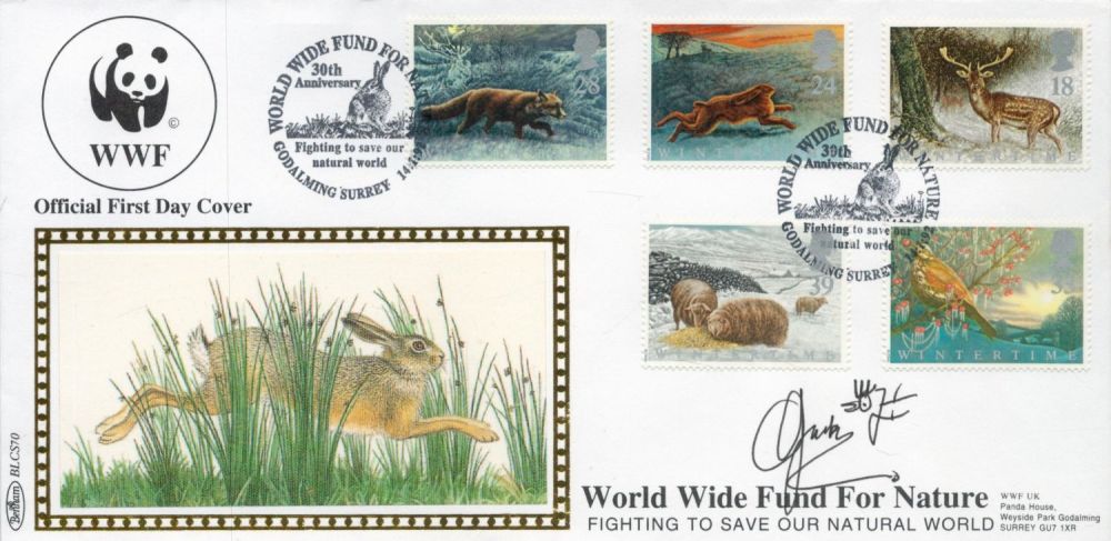 Lot 549: WWF FDC signed World Wide Fund Nature Double...