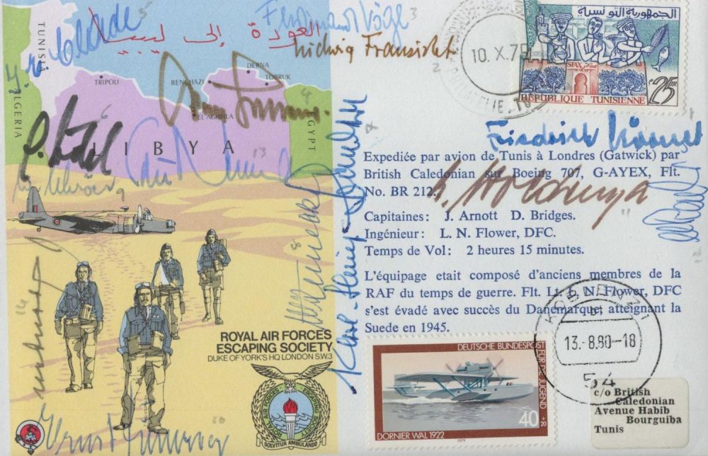 Lot 28: The Glorious Dozen Luftwaffe aces multiple signed Escape...