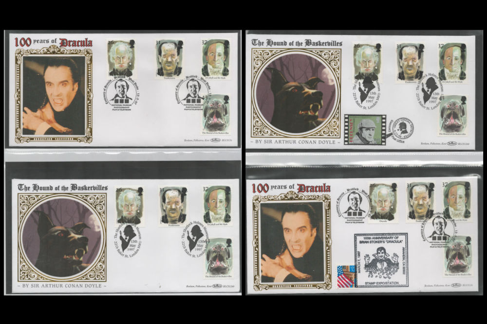 Lot 6: Collection. Collection of 4 Horror Benhams Silk Cachet...
