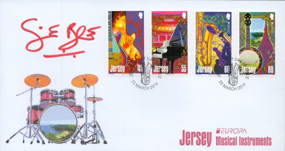 Lot 55: Ginger Baker (1939 2019), a signed Jersey Musical...