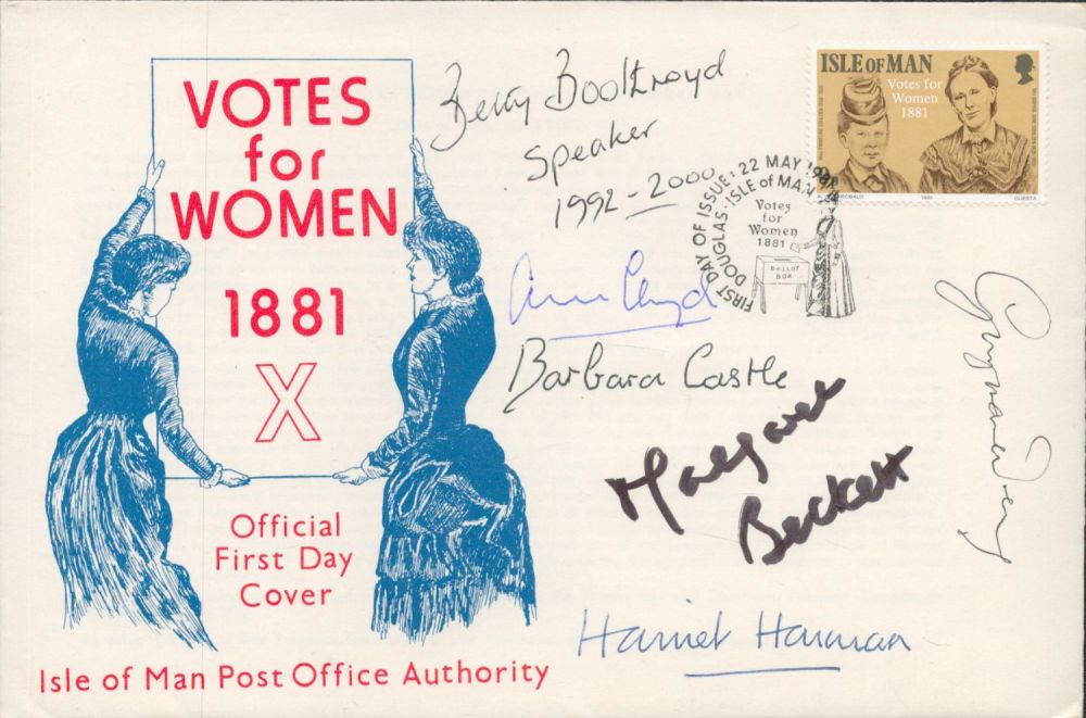Lot 60: Politicians, a Votes for Women FDC signed by...