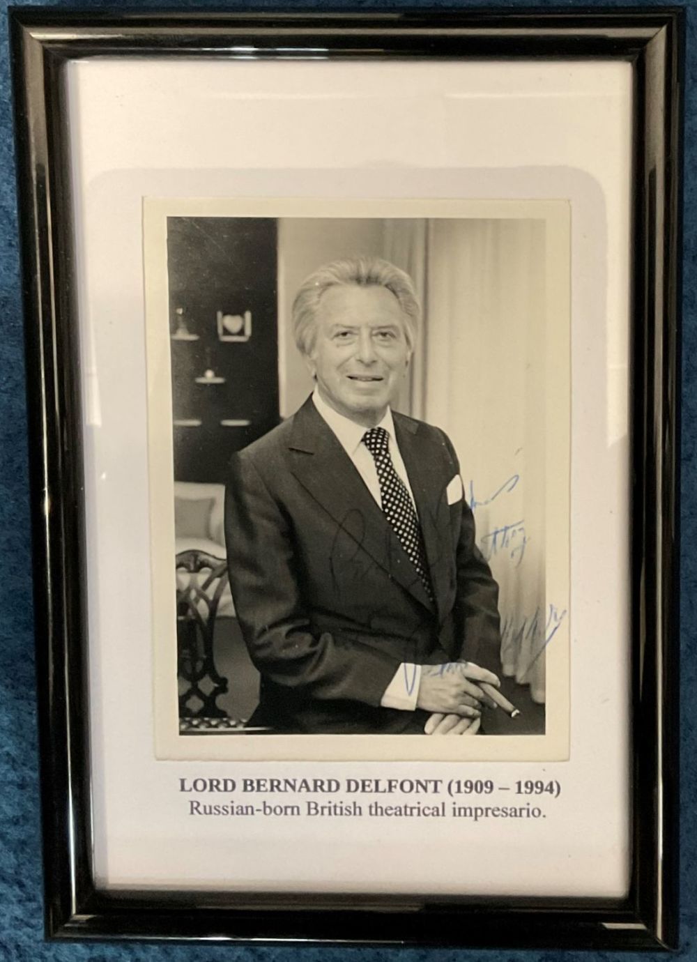 Lot 84: Russian born British theatrical impresario Lord Bernard Delfonte...