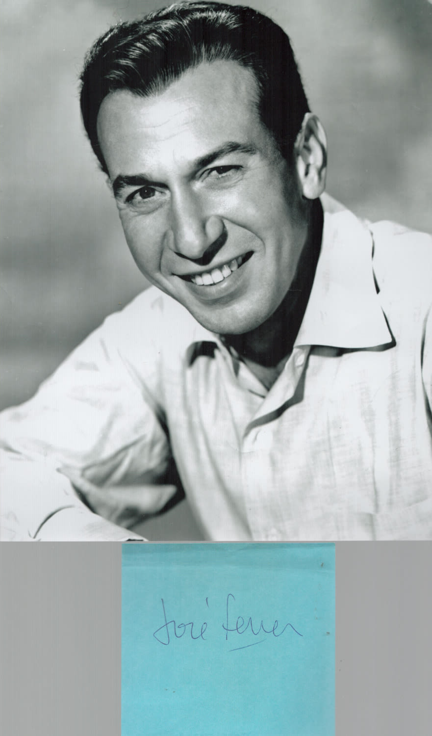 Lot 87: Jose Ferrer signed album page and 10x8 vintage...