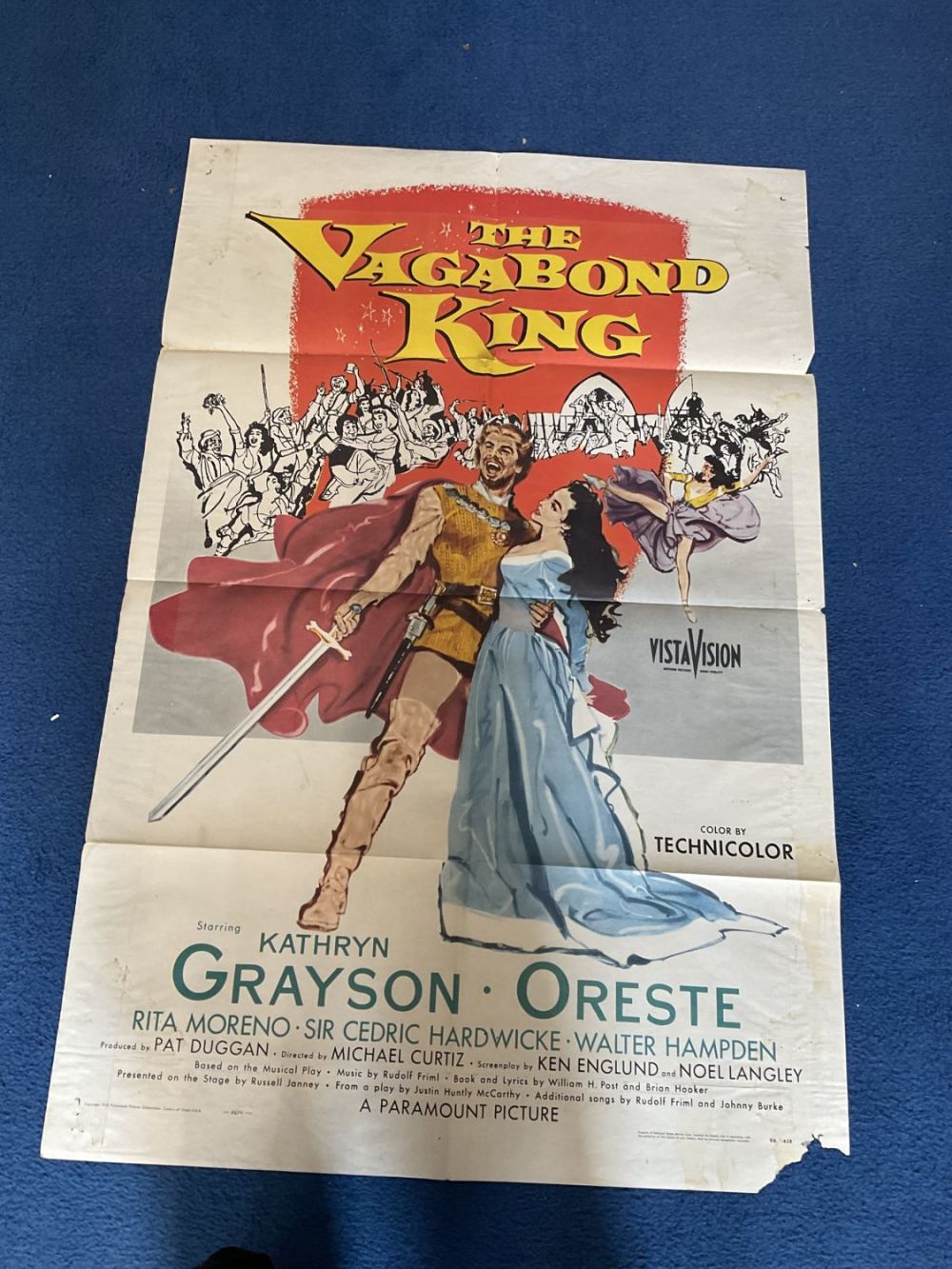 Lot 108: Original The Vagabond King 1956 Colour Movie Poster...