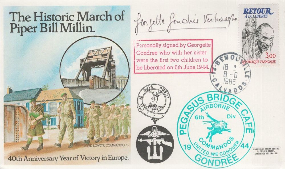 Lot 136: Georgette Gondree 1st child liberated on D Day...