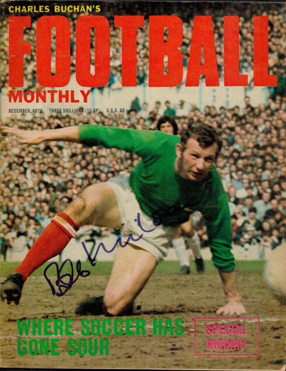 Lot 150: Football. Bob Wilson (Scottish Goalkeeper) Signed Front Page...
