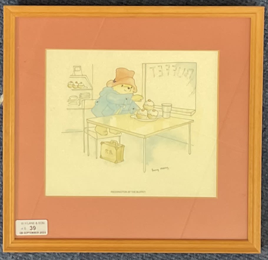 Lot 163: Prints. Paddington At The Buffet Colour Print by...