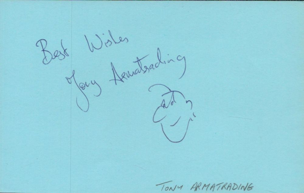 Lot 172: Tv and Film. Tony Armatrading Signed 5.5 x...