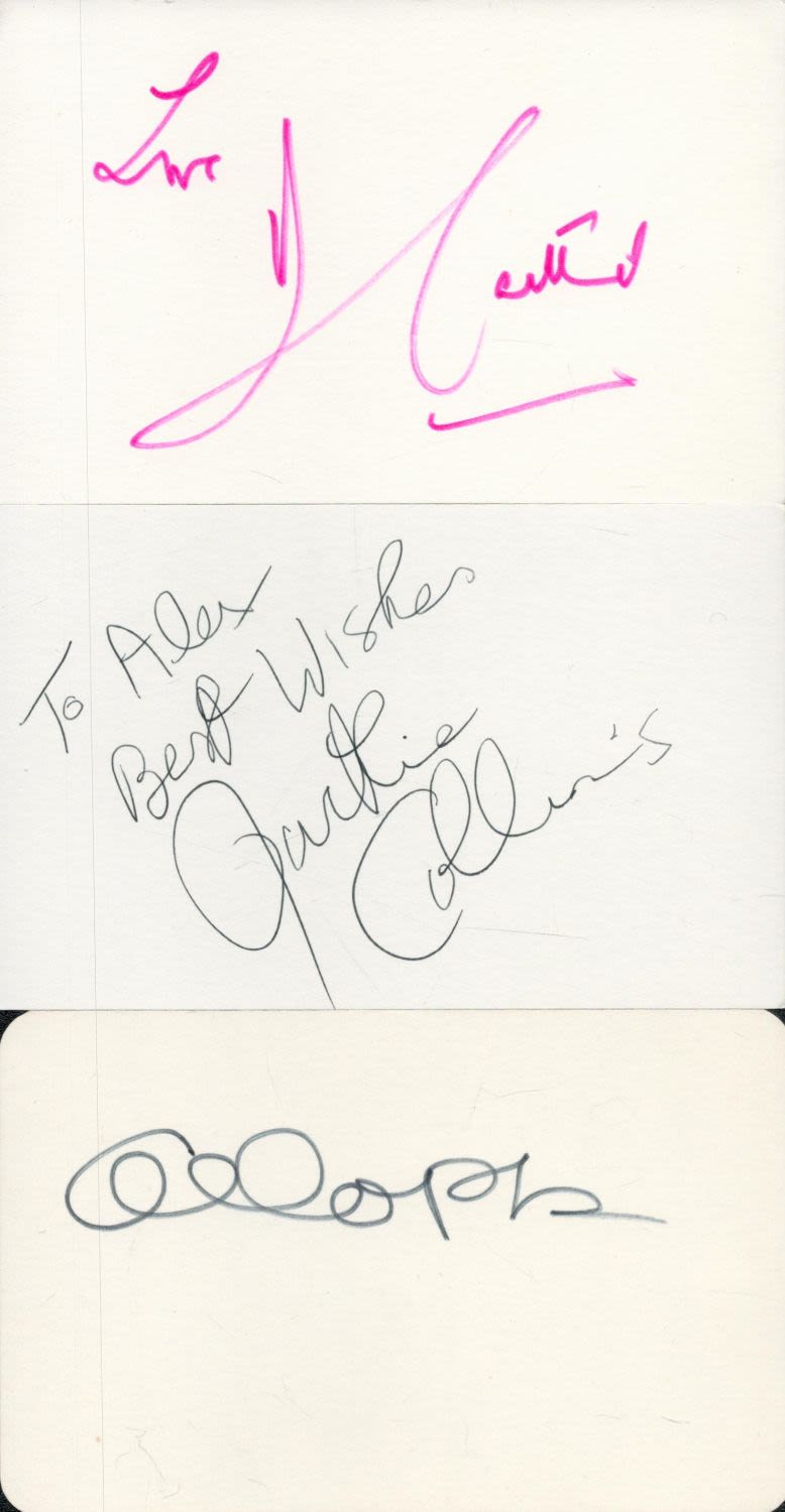 Lot 173: Collection of Four Authors Signed White Autograph Cards....