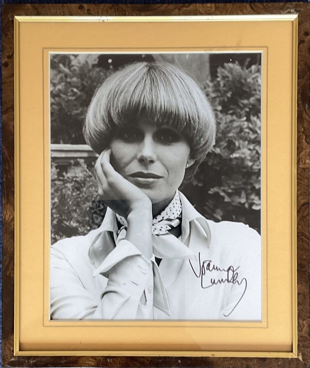 Lot 195: Tv and Film. Joanna Lumley Signed Black and...