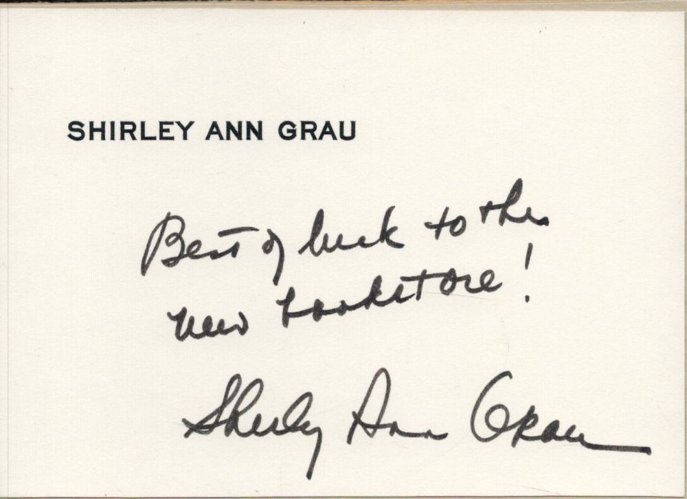 Lot 215: Shirley Ann Grau signed 5x3inch white card. Good...