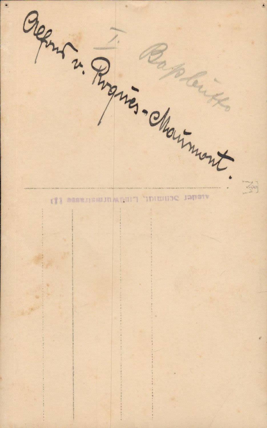 Lot 216: Alfons von Roques Maumont signed vintage postcard. Good...