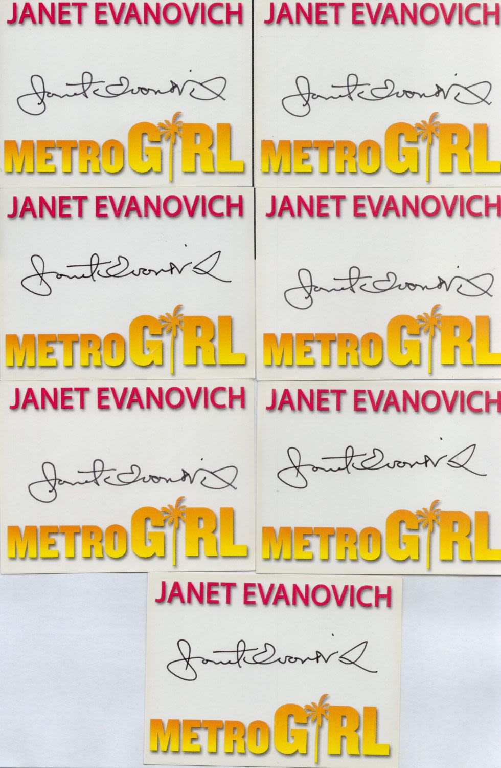 Lot 241: American Author Janet Evanovich Collection of 7 'Metro...