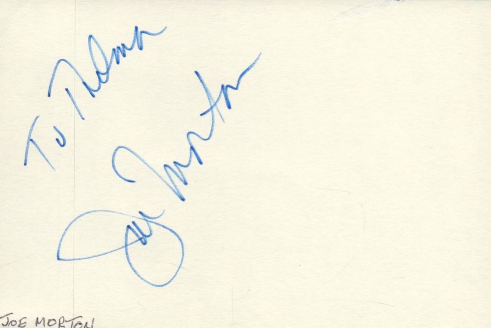 Lot 250: Tv and Film. American Actor Joe Morton Signed...