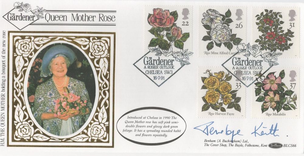 Lot 347: Penelope Keith signed Gardner FDC. 16/7/91 Chelsea postmark....